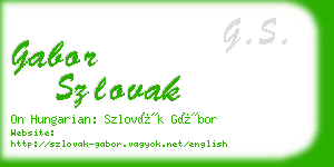 gabor szlovak business card